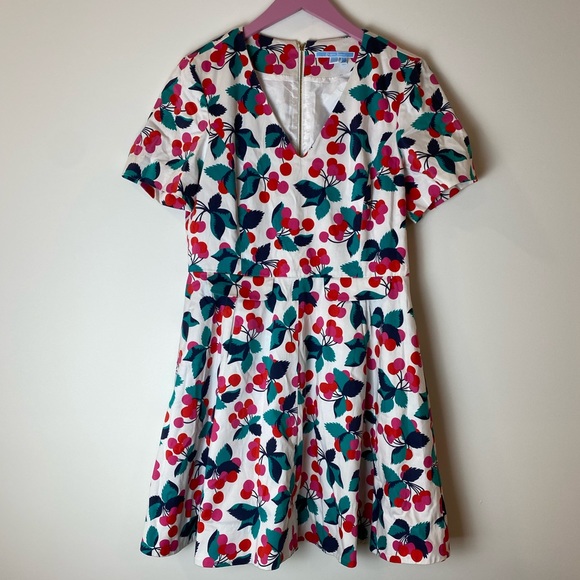 EEUC Draper James Cherry 🍒 Orchard Love Circle Dress - Picture 5 of 14
